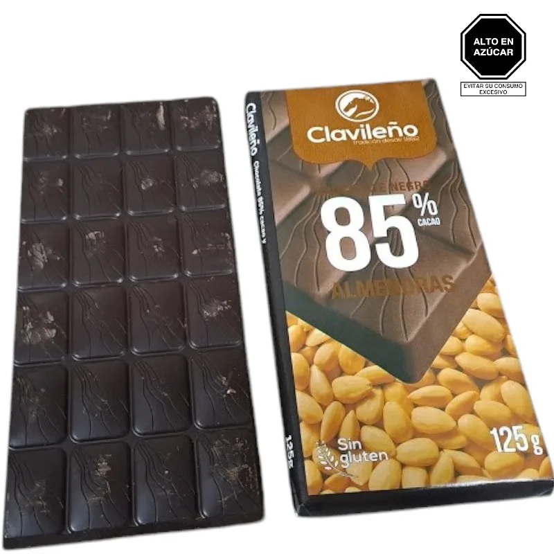 Chocolate 85% con Almendras 120 g