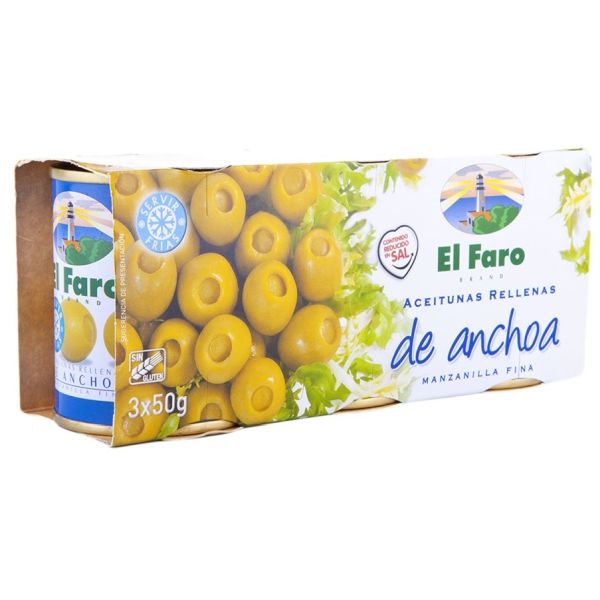 Tripack Aceituna Rellena Anchoa