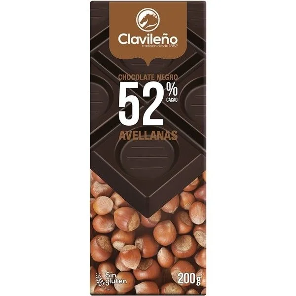 Chocolate Negro 52% Avellana 200g