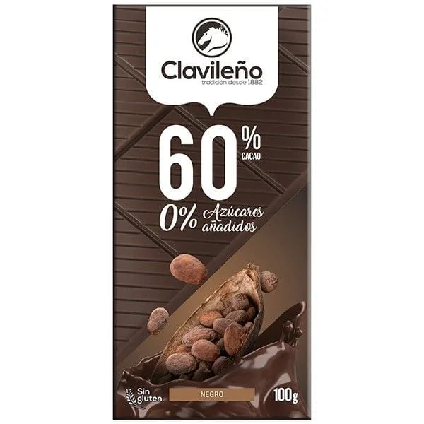 Chocolate Negro 60% sin Azúcares Añadidos 100g