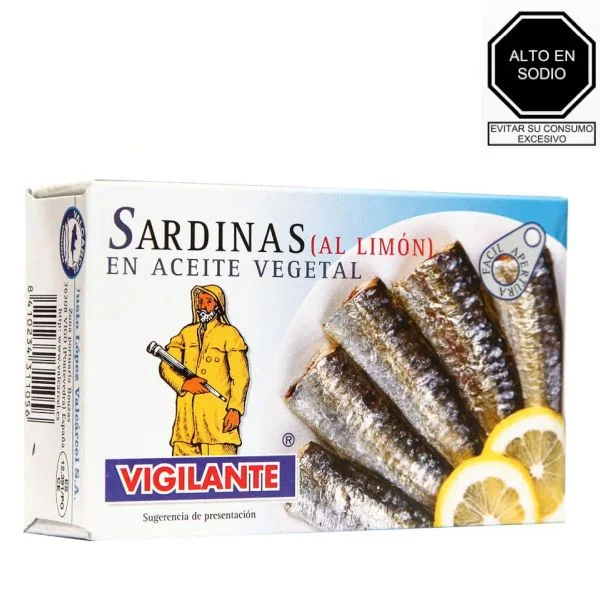 Sardinas al limon en aceite vegetal