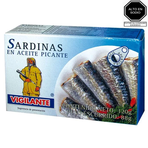 Sardinas picantes en aceite vegetal