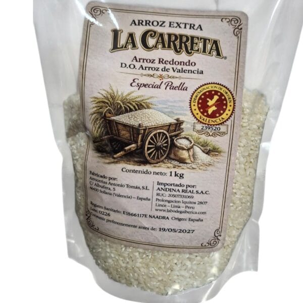 Arroz Redondo para Paella La Carreta D.O. Valencia