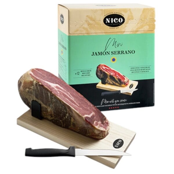 Mini Jamón con Soporte y Cuchillo
