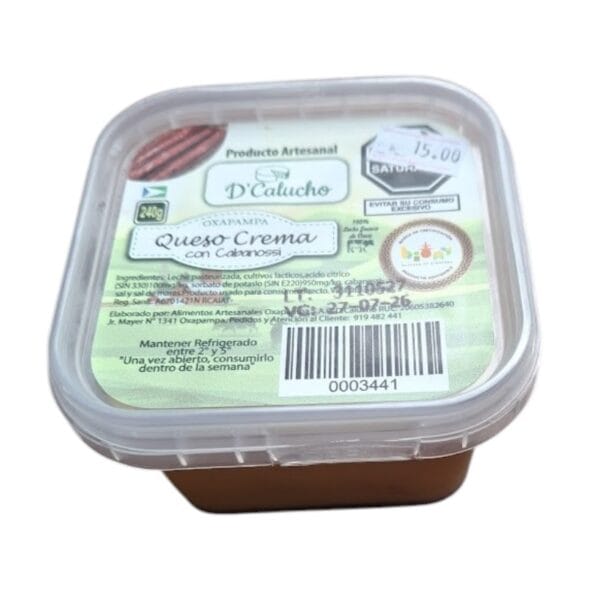 Queso Crema con Cabanossi — 240g