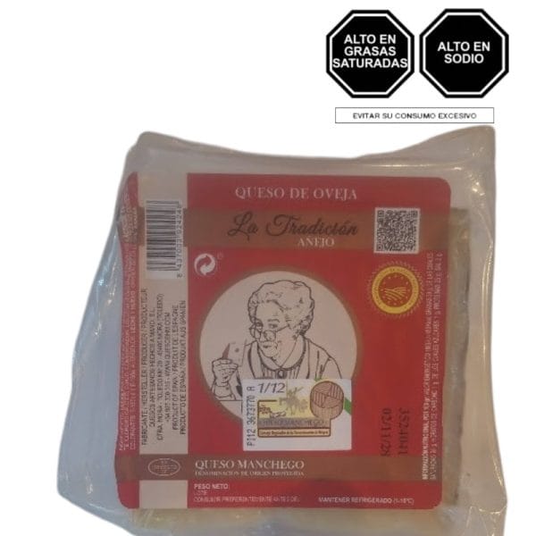 Cuña de Queso Manchego Añejo Gran Reserva 12 meses HM La Tradición