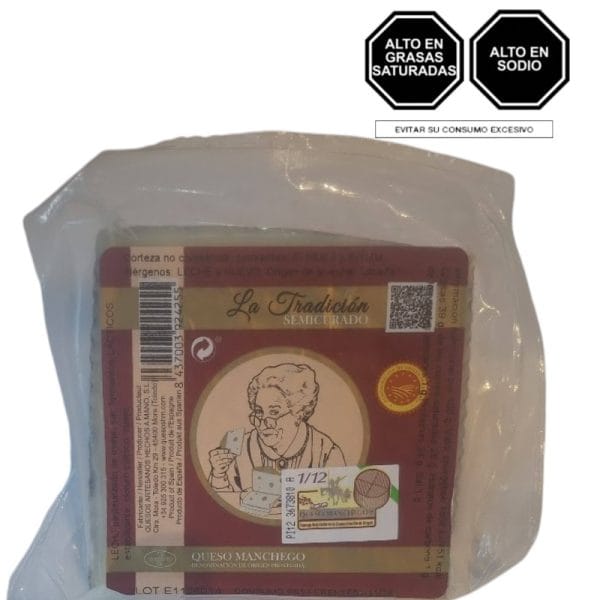 Cuña de Queso Manchego Semicurado HM La Tradición