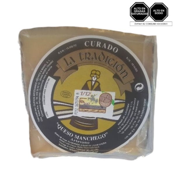 Cuña Queso Manchego Artesano Leche Cruda Añejo