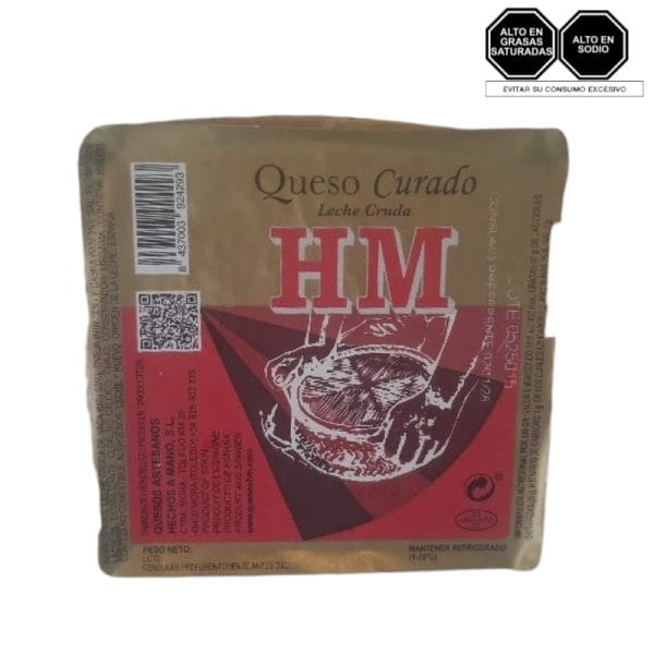 Cuña de Queso Mezcla Curado 8 meses Leche Cruda HM